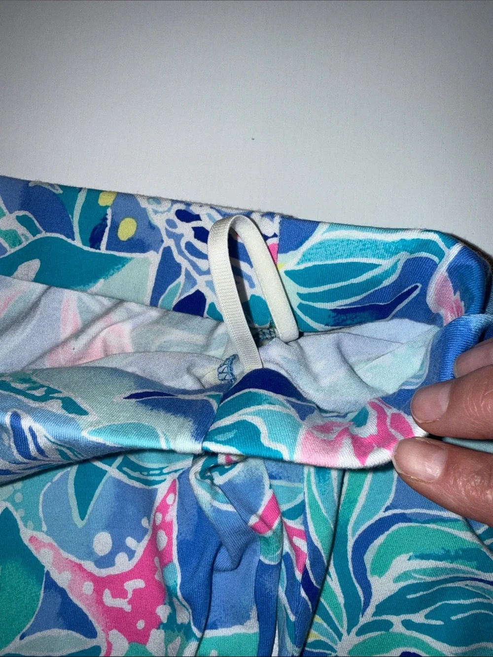 Lilly Pulitzer Off-Shoulder Floral Cover-Up in Light Blue and Pastels - Picture 5 of 6